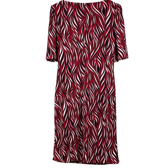 NEW Women’s Dress Black Label by Evan-Picone Size 6 Black Red White Midi NWT - Picture 3 of 8